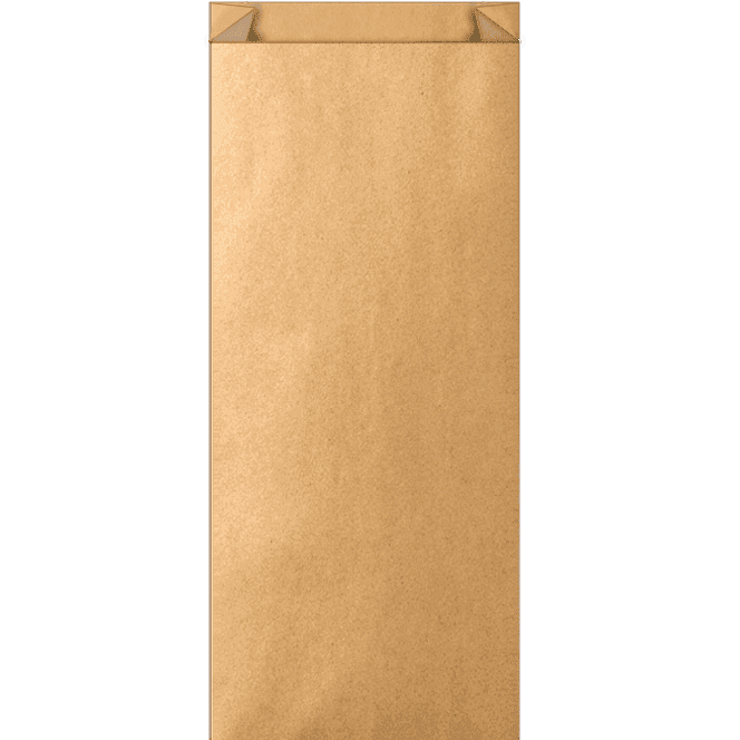 Пакет бумажный 200*80*40 КРАФТ, без окна, V-дно