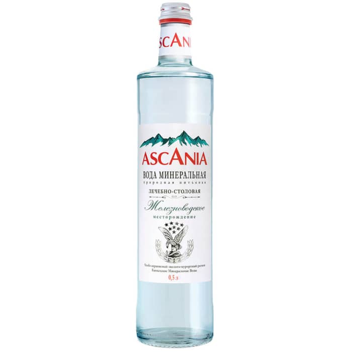 Вода 0,5 л "Ascania" минеральная лечеб-стол. газир.с/т