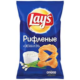 Чипсы "LAYS" 140 г ассортимент, Сметана/Лук 
