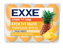 Косметическое мыло 75 гр "EXXE" полосатое ЭКОПАК (4 шт.упак), Оранжевое, Тропические фрукты Косметическое мыло 75 гр "EXXE" полосатое ЭКОПАК (4 шт.упак), Оранжевое, Тропические фрукты