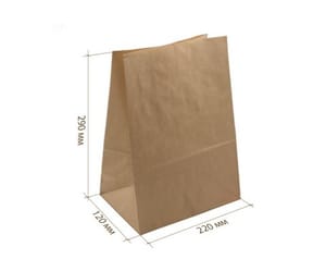 Пакет бумажный 220*120*290 КРАФТ с П-дном Пакет бумажный 220*120*290 КРАФТ с П-дном