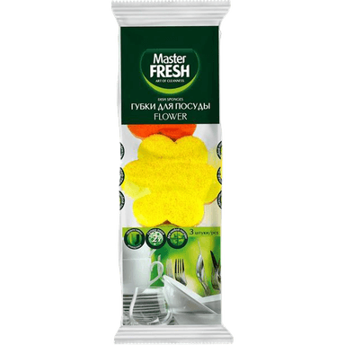 Губки для посуды Master FRESH FLOWER (3 шт.упак) Губки для посуды Master FRESH FLOWER (3 шт.упак)