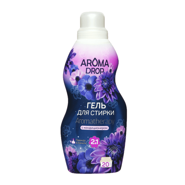 Гель для стирки белья 1 л/1000 мл "Aroma drop" 2 в 1 Aromatherapy, Лаванда и ваниль Гель для стирки белья 1 л/1000 мл "Aroma drop" 2 в 1 Aromatherapy, Лаванда и ваниль