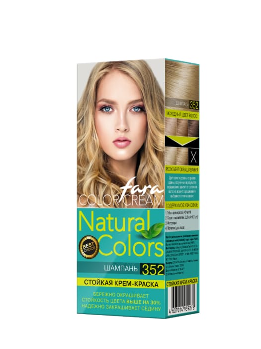 Краска для волос FARA Natural Colors 150г, 352 Шампань Краска для волос FARA Natural Colors 150г, 352 Шампань